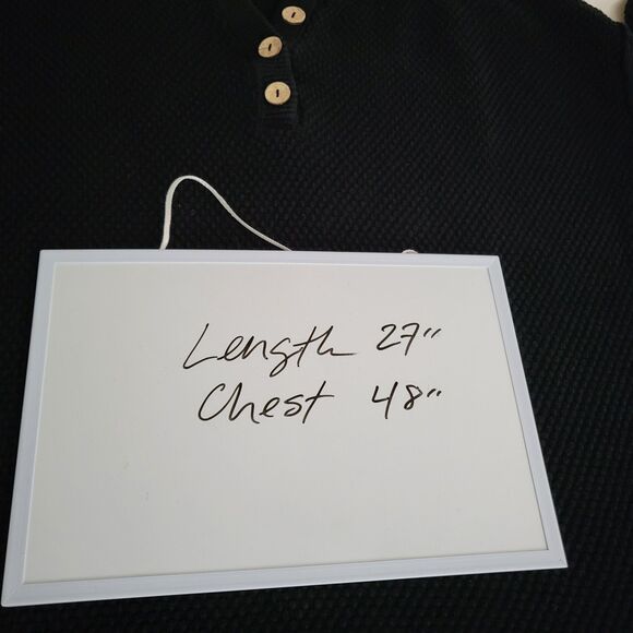 FREE PEOPLE Beach Hailee Sweater Womens S Black Henley Waffle Knit Oversized - Picture 9 of 9